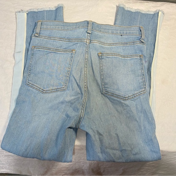 $278 Veronica Beard Carly 11" Kick Flare Side Stripe High Rise Denim Jeans 28 - Picture 13 of 15